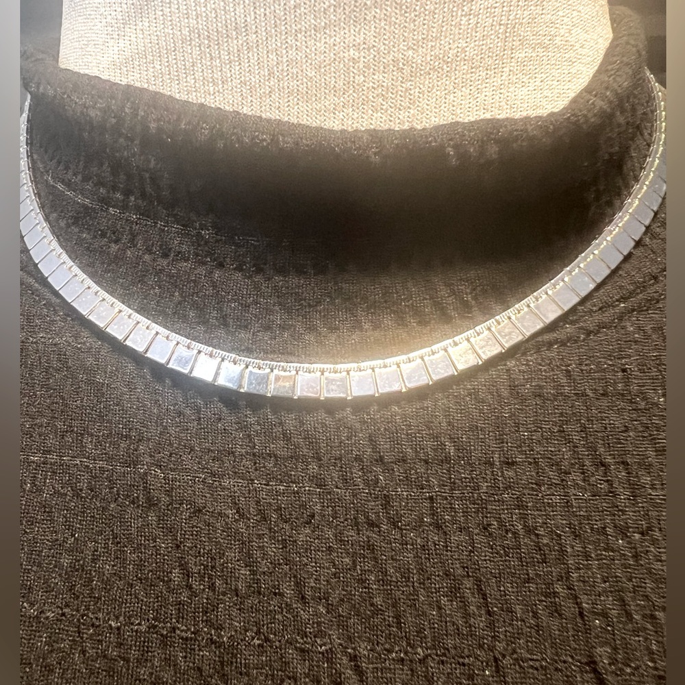 Monet silver tone choker vintage